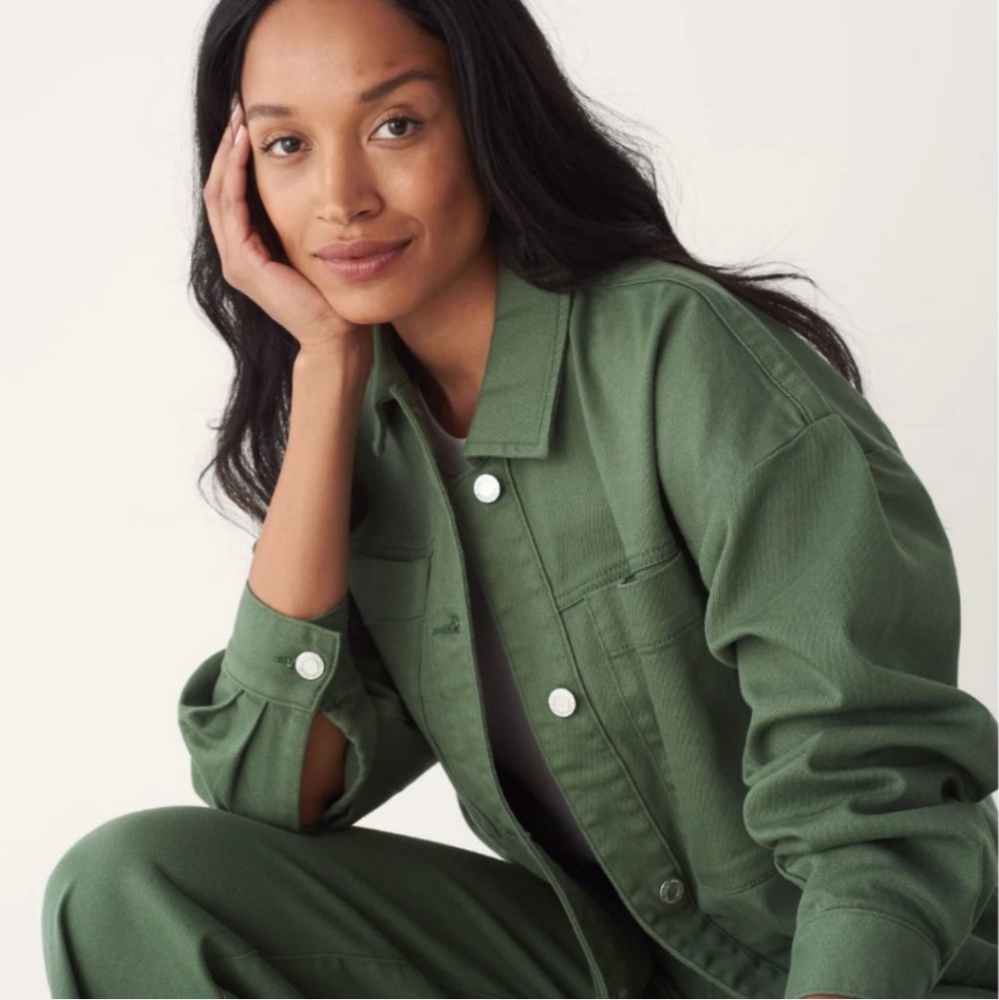 Frank And Oak Green Overshirt- Size XXS - Picture 3 of 4